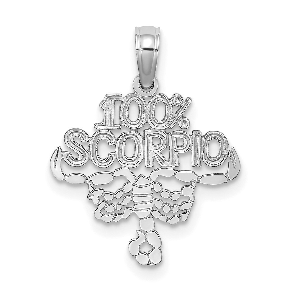Million Charms 14k WG 100% SCORPIO Zodiac Charm Pendant